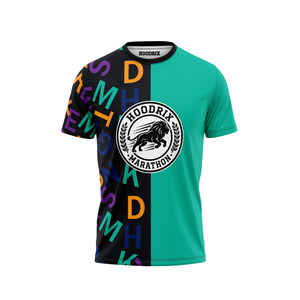 เสื้อวิ่งมาราธอนผู้ชายแบบแห้งเร็ว ระบายอากาศได้ดี พร้อมโลโก้สั่งทำ ขายส่ง OEM เสื้อยืดกีฬาแขนสั้นสะท้อนแสง ชุดกีฬา - Product Image 1