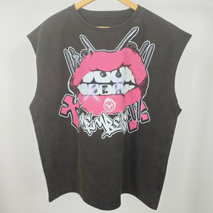 Camisetas sin mangas 2026, camisetas oversize, camisetas sin mangas de algodón pesado con lavado ácido para hombre, ropa personalizada para hombre - Product Image 3