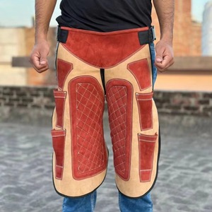Chaps de fermeur en cuir croûte premium, réglables, protections de jambes pour le sablage de sabots, tablier de sécurité pour fermeurs - Product Image 1