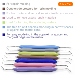 Juego de Herramientas para Rellenos Dentales de Composite LM Arte, Mango de Silicona, Kit de Rellenos de Resina, Espátulas, Restauración Estética Profesional - Product Image 6