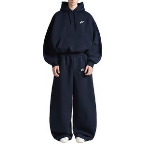 Conjunto de Sudadera con Capucha y Pantalón de Chándal Oversize Personalizado de Estilo Urbano para Hombre y Mujer, Venta al por Mayor, Ajuste Relajado, 100% Algodón Felpa, Ideal para Descansar - Product Image 1