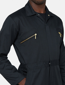<b>Men's</b> Dark Blue Cotton <b>Work</b> Coverall Dust Proof Long Sleeve Uniform <b>Overall</b> - Product Image 4