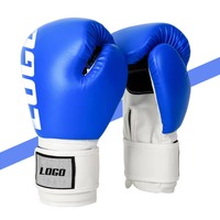 Gants de boxe Muay Thai Pro Sanda 10oz-16oz en cuir PU, logo personnalisé, antidérapants, respirants, avec fermeture de haute qualité
