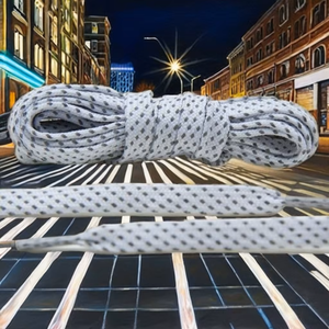 Broches métalliques rondes argentées réfléchissantes pour baskets de course et chaussures de randonnée, longueur personnalisée, logo personnalisé découpé à la forme - Product Image 3