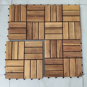 กระเบื้องพื้นไม้เทียมคอมโพสิตทรงสี่เหลี่ยม 300x300 มม. แบบประกบกันได้ ทันสมัย กันน้ำ กันไฟ กันลื่น สำหรับระเบียงและเฉลียงกลางแจ้ง - Product Image 3