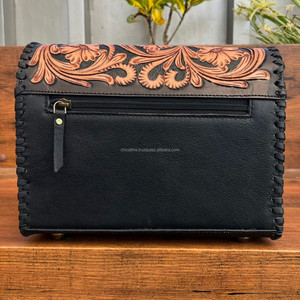 กระเป๋าคลัทช์หนังแท้ลายฉลุ งานแฮนด์เมด ขายดี สำหรับผู้หญิง หนังวัวแท้คุณภาพสูง กระเป๋าสะพายไหล่แฟชั่น - Product Image 5