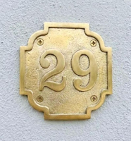 Plaque de numéro de maison vintage en métal 29 avec chiffres en relief, panneau décoratif pour porte, plaque d'adresse murale pour maison, hôtel, bureau