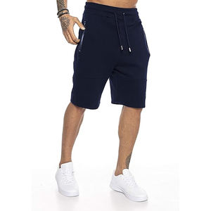 Fully Customized Made Dark Blue Color <b>Machine</b> Washable New Arrival Jogging Bottoms Comfortable Cotton Elastic Waist Men's Shorts - Product Image 1