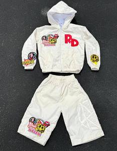 Customized Nylon <b>Wind</b> <b>Breaker</b> Tracksuit Set With Shorts Custom Embroidered Design Light Weight Nylon Fabric Set - Product Image 1