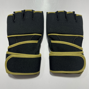 Gants de sport sans doigts avec support de poignet, gants de musculation respirants avec paume en maille alvéolée et languette de traction - Product Image 2
