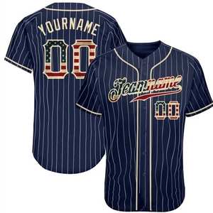 Maillot de baseball professionnel tendance pour équipe, personnalisable, en tissu de haute qualité, séchage rapide, respirant, col en V - Product Image 2