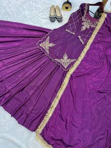 HENIXA CREATION Designer <b>Top</b> Lehenga Dupatta Natural Crep Silk Fully Sequined Work Beautiful Embroidery Work Party Wear Dress - Product Image 5