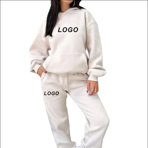 เสื้อฮู้ดผู้หญิงพิมพ์ลายปักโลโก้ตามสั่ง ผ้าเฟรนช์เทอร์รี่ สีพื้น สวมใส่สบายๆ สำหรับฤดูใบไม้ผลิ - Product Image 1