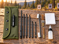 Kit de nettoyage universel durable pour armes à feu : brosses, bâtons, bouteille d'huile, ensemble d'entretien portable et étanche pour l'extérieur