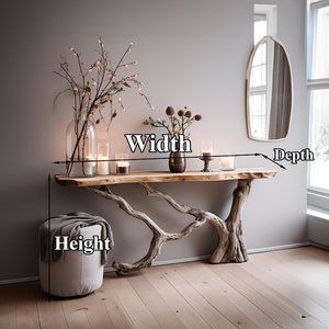 Reclaimed wood console <b>table</b> rustic farmhouse wooden entry way <b>table</b> console furniture handcrafted refined <b>wall</b> <b>table</b> unique hom - Product Image 4