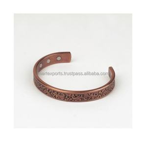 Pure Metal Copper <b>Bracelet</b> Handmade <b>Healing</b> Energy Kada Arthritis Pain Relief Circulation Spiritual Wellness Women's Vintage - Product Image 1