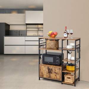 5-Tier Multifunctional Metal <b>Kitchen</b> <b>Rack</b> Bakers Oven Stand Microwave Storage <b>Wine</b> Organizer Workstation <b>Kitchen</b> Storage - Product Image 6