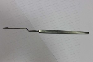 Aguja Vaslcare Lucae Tympanum manual de acero inoxidable alemán con mango de bayoneta y mandíbula de diamante para cirugía de miringotomía ORL - Product Image 5