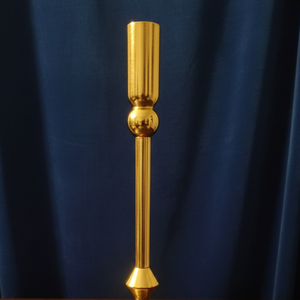 Porte-bougie conique moderne en aluminium moulé, chandelier géométrique minimaliste pour centre de table de mariage - Product Image 4