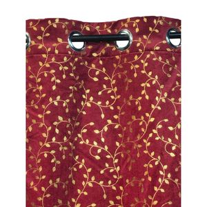 Cortina de Terciopelo de Poliéster Floral de Lujo, 122 x 274 cm, Ecológica, Opaca, con Ganchos, Lista para Usar en Hogares y Hoteles - Product Image 3