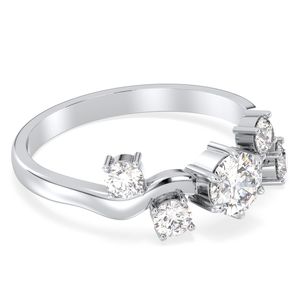 Anillos de compromiso REYES de alta calidad con corte brillante redondo de 0.79 quilates de moissanita para mujer, oro sólido de 14K, regalo de boda, joyería fina. - Product Image 3