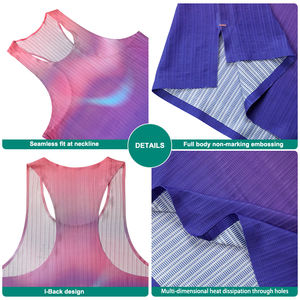 เสื้อกล้ามครอปออกกำลังกาย ระบายอากาศได้ดี ไซส์ใหญ่พิเศษ สปอร์ต ฟิตเนส วิ่ง เทรนนิ่ง เนื้อผ้าคอตตอน  รับสกรีนโลโก้ - Product Image 2