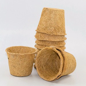 Gardening <b>cup</b> planter from natural coir cheapest cost <b>coconut</b> husk fiber pot kit plant nursery pots - Product Image 1