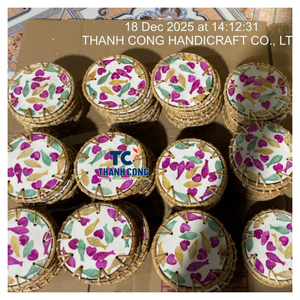 Exportador confiable de posavasos de ratán de lujo hechos a mano, estilo mejorado con posavasos redondos de ratán para mercados mayoristas globales - Product Image 3
