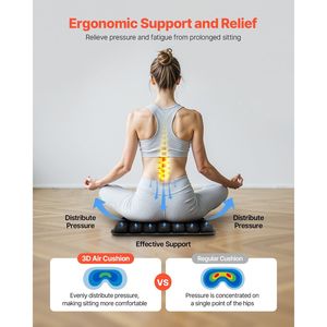 Cuscino Gonfiabile 3D con Celle d'Aria e Lycra TPU per Sedia a Rotelle, Pompa Manuale, Leggero, per Alleviare la Pressione, Cuscini Lombari e per Seduta - Product Image 3