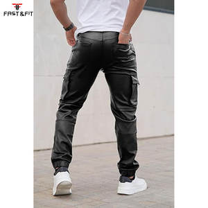 Pantalones Casuales de Hombre, Nuevos, a la Moda, de PU, Cuero Sintético, Impermeables, Ecológicos, Rectos, Venta al Por Mayor OEM - Product Image 3