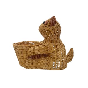 <b>Cute</b> Animal Shaped Rattan Storage Basket <b>Bear</b> Design Natural Wicker Multi-Purpose Neatening Holder Eco-Friendly - Product Image 5