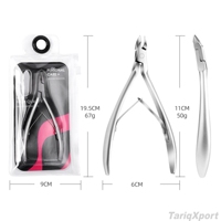 Ciseaux à cuticules professionnels en acier inoxydable courbé de haute qualité, coupe-ongles aiguisé à mâchoires larges pour doigts, vente en gros