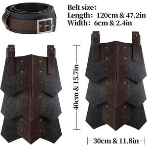 Cinturón Ancho de Cuero Sintético Medieval para Hombre, Estilo Retro, Doble Cara, Armadura de Cintura, para Mercenarios y Caballeros, 2026 - Product Image 6