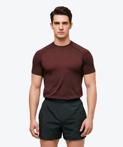 Fabricant de T-shirts de Sport à Compression Personnalisés en Polyester Spandex pour Fitness, Impression par Transfert Thermique, OEM ODM, Faible MOQ - Product Image 1
