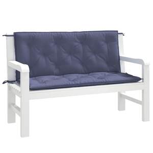Ensemble de 2 coussins de banc de jardin en tissu Oxford bleu marine - Product Image 3
