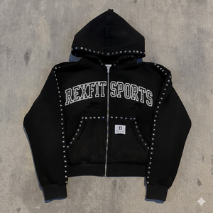 Sudaderas con Capucha para Hombre, Corte Perfecto, el Mejor Material, Logotipo Serigrafiado, Pedrería Personalizada, Sudaderas con Cierre al por Mayor - Product Image 1