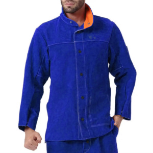 Veste de soudeur en cuir de vachette de qualité supérieure, résistante aux étincelles, pour travaux lourds, vêtements de sécurité industrielle - Product Image 2