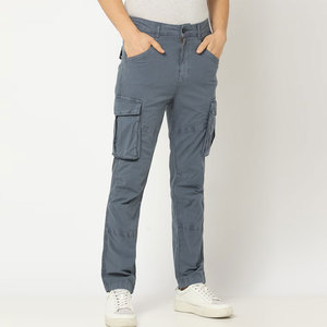 Pantalon cargo sur mesure pour homme, coupe slim, jambe droite, en tissu éco-responsable, 100% coton, de haute qualité, adouci et lourd. - Product Image 1