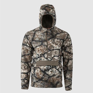 Sweat à capuche zippé camouflage style streetwear euro-américain pour homme, en coton épais, coupe oversize, délavé à l'acide, avec logo brodé personnalisé - Product Image 3