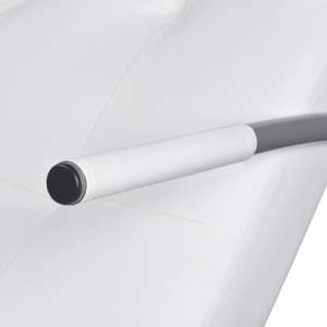 Chaise longue bianca in finta pelle con cuscino comoda soluzione di seduta - Product Image 4