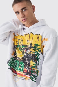 Sweat-shirt à capuche personnalisé pour homme OEM DTF, imprimé avec un motif graphique, streetwear décontracté à manches longues pour homme - Product Image 3
