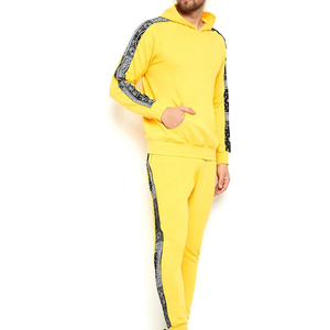 Ensemble de survêtement décontracté pour homme en coton respirant imprimé, sweat-shirt à capuche et pantalon de jogging, style streetwear, deux pièces, OEM - Product Image 4
