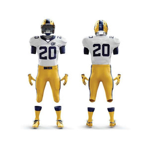 Uniforme de football américain à prix de gros, doublure douce, uniforme de football élégant, uniforme de football américain pour le fitness - Product Image 1