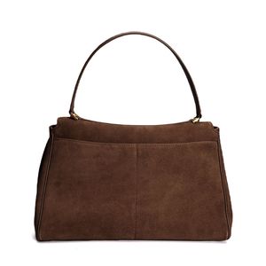 Bolso de Mano de Cuero Genuino para Mujer, Estilo Moderno, Color Marrón Gamuza, con Cierre de Cremallera, Resistente al Agua, Ecológico, para Otoño e Invierno - Product Image 3