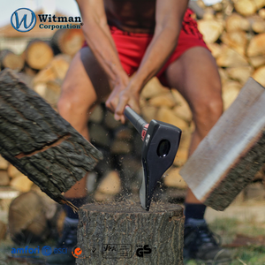 8lb Heavy Duty Splitting Maul Log Splitting Tool Log <b>Splitter</b> Axe Forged Grade-A Carbon Steel Wedge Head Fiberglass Handle - Product Image 5