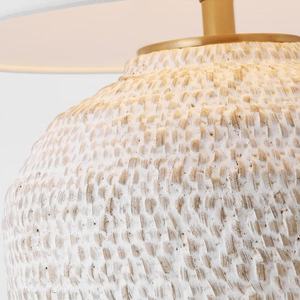 Lampe de table tissée à la main, écologique, blanche, éclairage intérieur, éclairage naturel durable, vente en gros au Vietnam - Product Image 2