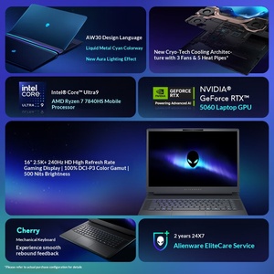 Original Alienwares AREA-51 16-inch Office Designer Laptop Computer Ultra 9-275HX 32G/64GRAM 1T/2TSSD RTX5060-8G GPU 2.5K 240Hz - Product Image 2