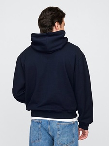 Sweat à capuche unisexe en molleton 100 % coton surdimensionné, personnalisé de haute qualité, avec logo par sublimation, col à capuche, teint uni, effet délavé - Product Image 6