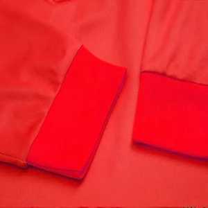 Camiseta de Portero de Fútbol Sublimada Personalizada, Manga Larga, Cuello en V, Absorbe la Humedad, Patrón Geométrico Rojo, Logotipo del Equipo en el Frente - Product Image 6