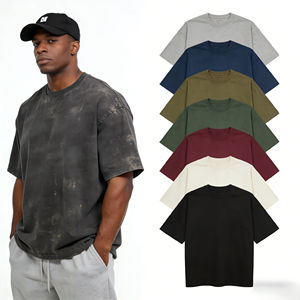 Camiseta de Hombre Casual con Logo Personalizado, Estilo Vintage, de Algodón Puro 100% de 300 g/m², de Secado Rápido, con Cuello Redondo y Corte Ajustado, Lavado Ácido, Venta al por Mayor - Product Image 1